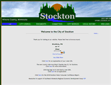 Tablet Screenshot of ci.stockton.mn.us